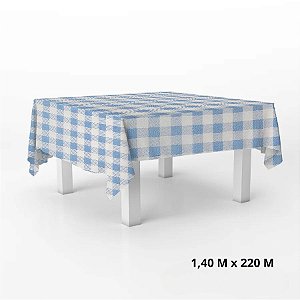 Toalha de Mesa em TNT - 140 x 220 cm - Xadrez Azul - 1 unidade - Best Fest - Rizzo