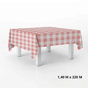 Toalha de Mesa em TNT - 140 x 220 cm - Xadrez Vermelho - 1 unidade - Best Fest - Rizzo Embalagens