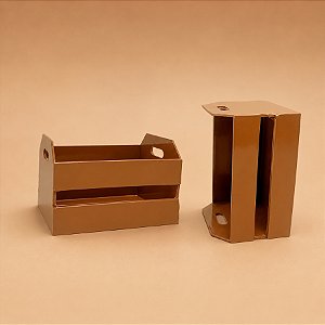 Mini Caixote - Marrom - 12x7cm - 1 UN - Rizzo