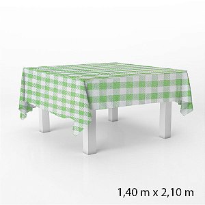 Toalha de Mesa em TNT - 140 x 220 cm - Xadrez Verde - 1 unidade - Best Fest - Rizzo Embalagens