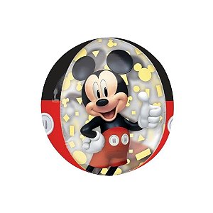 Balão Metalizado Redondo Mickey Mouse Clássico - 16'' (43cm) - 1 unidade - Cromus - Rizzo