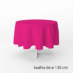 Toalha de Mesa Redonda em TNT -  130 cm diâmetro  - Rosa Pink - 1 unidade - Best Fest - Rizzo