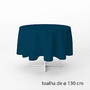 Toalha de Mesa Redonda em TNT -  130 cm diâmetro  - Azul Marinho - 1 unidade - Best Fest - Rizzo