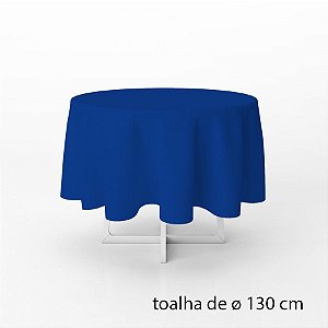 Toalha de Mesa Redonda em TNT -  130 cm diâmetro  - Azul Escuro - 1 unidade - Best Fest - Rizzo