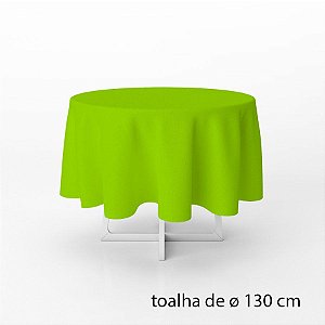 Toalha de Mesa Redonda em TNT -  130 cm diâmetro  - Verde Limão - 1 unidade - Best Fest - Rizzo