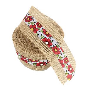 Fita Juta Trama Fec - 60mm x 9,5 m Branco - 1 unidade - Rizzo Embalagens