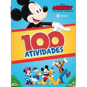 Livro Com 100 Atividades - Mickey - 1 unidade - Disney - Rizzo Embalagens
