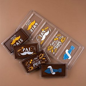 Blister Decorado com Transfer Para Chocolate - Tablete - Dia dos Pais - BL0113 - 1 unidade - Stalden - Rizzo
