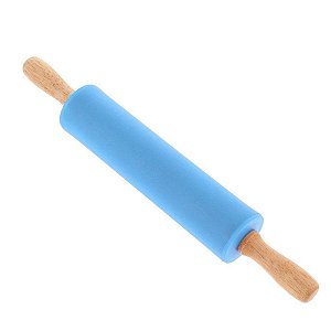 Rolo de Silicone Azul para Massa 37cm - 1 Unidade - Rizzo Embalagens