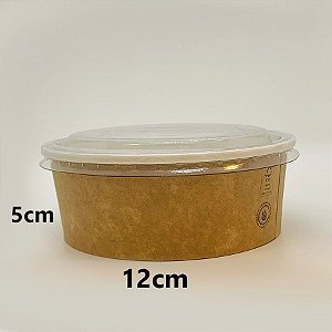 Pote de Papel Kraft 610ml - 5 Unidades - Ref KB06 - Kraft Bowls - Rizzo Embalagens