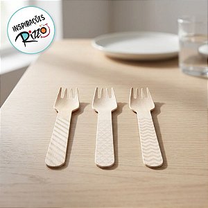 Talher Madeira Garfo Branco - TMG08 - 10 unidades - Rizzo