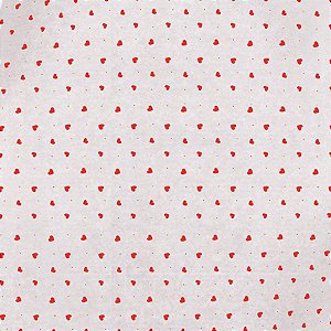 Papel Manteiga Folha Love Vermelho 45x70 - 20 unidades - Cromus - Rizzo Embalagens