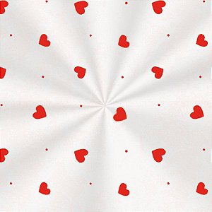 Saco Adesivado Decorado Love Vermelho 15X20 - 100 unidades - Cromus - Rizzo Embalagens
