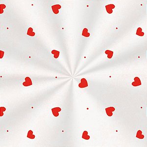 Saco Adesivado Decorado Love Vermelho 10X15 - 100 unidades - Cromus - Rizzo Embalagens