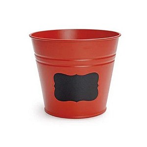 Cachepot de Metal Vermelho P - 01 unidade - Cromus - Rizzo