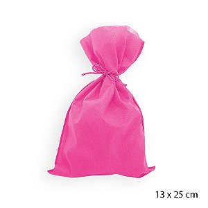 Saco para Surpresas em TNT - 13 x 25 cm - Rosa Pink - 10 unidades - Best Fest - Rizzo Embalagens