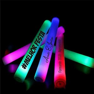 Bastão de LED Espuma Personalizado para Festa - 1 linha - 01 unidade - Rizzo