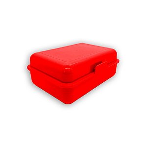 Caixinha Lembrancinha Plástica Vermelha 18cm x 7cm - 1 unidade - Rizzo Embalagens