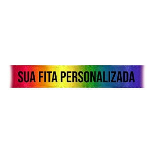 Fita de Cetim Personalizada 7665S/022 - 22mm X 45metros - Multicolor 002 - 01 Unidade - Progresso - Rizzo