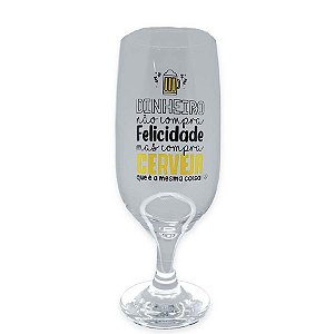 Taça Floripa Happy Beer - 300ml - Dinheiro Não Compra Felicidade  - 1 unidade - Allmix - Rizzo