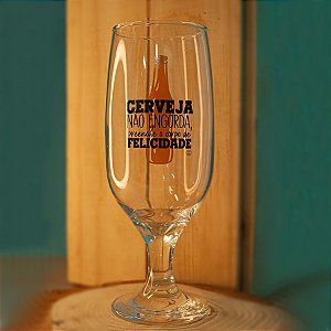 Taça Floripa Happy Beer - 300ml - Cerveja Não Engorda - 1 unidade - Allmix - Rizzo