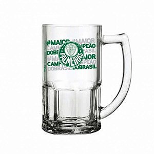 Caneca de Vidro Bristol - 340ml - Palmeiras  - 1 unidade - Allmix - Rizzo