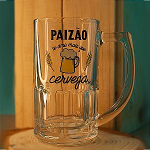 Caneca de Vidro Bristol - 340ml - Paizão - 1 unidade - Allmix - Rizzo