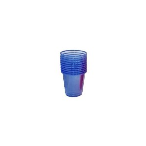 Copo 30ml Biodegradável Crystal Neon Azul - 10 Unidades - Trik Trik - Rizzo Embalagens
