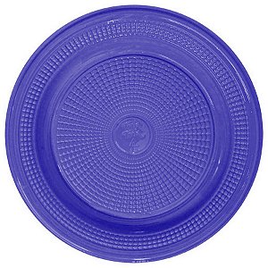 Prato Biodegradável 15cm Crystal Neon Azul - 10 Unidades - Trik Trik