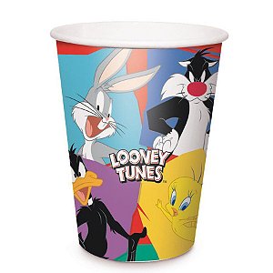 Copo De Papel - Looney Tunes - 240ml  - 8 unidades - Cromus - Rizzo Embalagens
