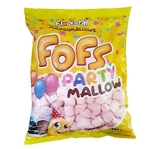 Mini Marshmallow Rosa Fofs 400g - Party Mallow - Sabor Baunilha - 1 unidade - Florestal - Rizzo