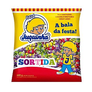 Bala Juquinha - Mastigável em Sabores Sortidos - 600 g - 1 unidade - Florestal - Rizzo