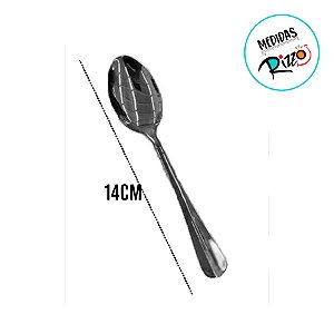 Colher de Plástico Sobremesa Metalizada Bronze - 14cm - 8 Unidades - Cromus - Rizzo