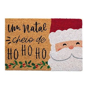 Capacho De Fibra - Natal HOHOHO - 60 x 40cm - 1 unidade - Cromus - Rizzo