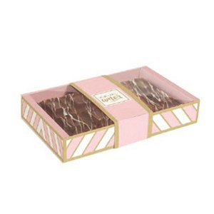 Caixa para Tablete de 300g - Chevron (Listrado Losango) - Rosa - 10 unidades - Cromus - Rizzo