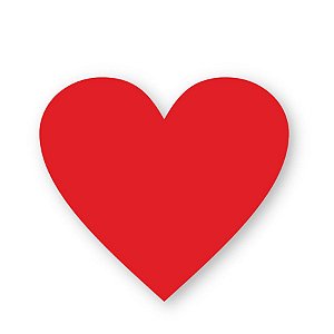 Adesivo Selo Coração - Vermelho Sólido - 100 unidades -  - Rizzo