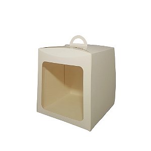 Caixa para Panetone e Bolo (Branco) 15x15x16 - 05 Unidades - Rizzo Embalagens