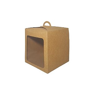 Caixa para Panetone e Bolo (Kraft) 15x15x16 - 05 Unidades - Rizzo Embalagens