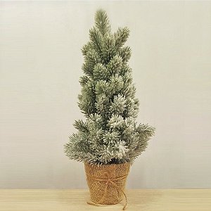 Mini Árvore de Natal - Pinheiro Nevado c/ LED - 48 cm - 01 unidade - Cromus Natal - Rizzo