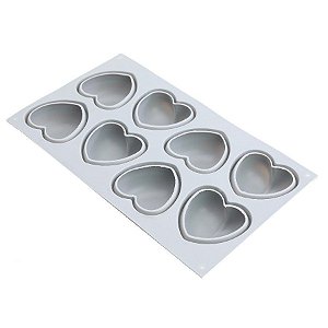 Forma De Silicone 29,5x17,6x4Cm - Coração Liso  - 1 unidade - Cromus Linha Profissional Allonsy - Rizzo