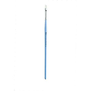 Pincel Artístico - N4 - Chanfrado Azul Ciano - 1 unidade - Cromus Linha Profissional Allonsy - Rizzo