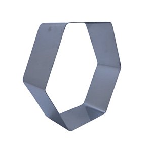 Molde/Cortador - Aço inox - Hexágono - 14,7x13x5 Cm - Fixo - 1 unidade - Cromus Linha Profissional Allonsy - Rizzo