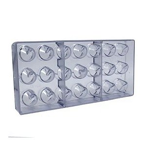 Forma Injetada - 13,5 x 27,5 - Trufa Espiral - 21 Cavidades - 1 unidade - Rizzo