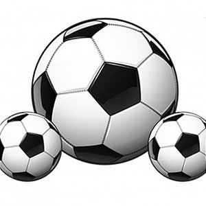Kit Painel Decorativo - Bola de Futebol - Petro e Branco - 3 unidades - Ref. 1100 - Rizzo
