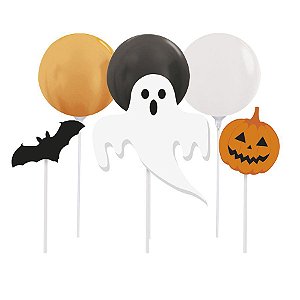 Kit Topo de Bolo do Halloween com Balão - 1 unidade - Cromus - Rizzo