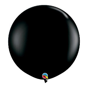 Balão Gigante de Festa em Látex 3ft (90 cm) - Onyx Black (Preto Ônix) - 2 Unidades - Qualatex - Rizzo
