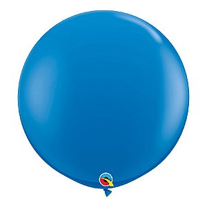 Balão Gigante de Festa em Látex 3ft (90 cm) - Dark Blue (Azul Escuro) - 2 Unidades - Qualatex - Rizzo