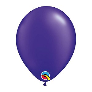 Balão de Festa Látex Liso Pearl (Perolado) - Quartz Purple (Quartzo Roxo) - Qualatex - Rizzo