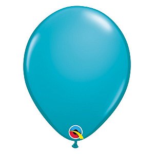 Balão de Festa Látex Liso Sólido - Tropical Teal (Azul Petróleo Tropical) - Qualatex - Rizzo