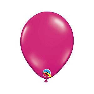 Balão de Festa Látex Liso Sólido - Jewel Magenta (Magenta Jóia) - Qualatex - Rizzo